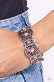 Ventura Vineyards - Pink Bracelet - Paparazzi Accessories Bracelet Bedazzle Me Pretty Mobile Fashion Boutique