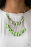 Venturous Vibes - Green Necklace - Paparazzi Accessories Necklace Bedazzle Me Pretty Mobile Fashion Boutique