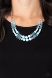 Vera-CRUZIN - Blue Necklace - Paparazzi Accessories Necklace Bedazzle Me Pretty Mobile Fashion Boutique