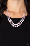 Vera-CRUZIN - Pink Necklace - Paparazzi Accessories Necklace Bedazzle Me Pretty Mobile Fashion Boutique