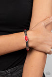 Veranda Variety - Red Bracelet - Paparazzi Accessories Bracelet Bedazzle Me Pretty Mobile Fashion Boutique