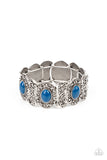 Versailles Vineyard - Blue Bracelet - Paparazzi Accessories Bracelet Bedazzle Me Pretty Mobile Fashion Boutique