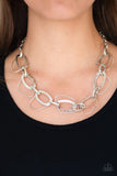 Very Avant-Garde - Silver Necklace - Paparazzi Accessories Necklace Bedazzle Me Pretty Mobile Fashion Boutique