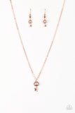 Very Low Key - Copper Necklace - Paparazzi Accessories Necklace Bedazzle Me Pretty Mobile Fashion Boutique