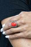 Very Venetian - Red Ring - Paparazzi Accessories Ring Bedazzle Me Pretty Mobile Fashion Boutique