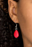 Very Venturous - Red Necklace - Paparazzi Accessories Necklace Bedazzle Me Pretty Mobile Fashion Boutique