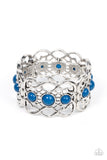 Very Versailles - Blue Bracelet - Paparazzi Accessories Bracelet Bedazzle Me Pretty Mobile Fashion Boutique