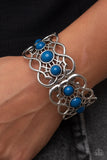 Very Versailles - Blue Bracelet - Paparazzi Accessories Bracelet Bedazzle Me Pretty Mobile Fashion Boutique