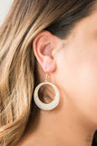 Very Victorious - Gold Earrings - Paparazzi Accessories Earrings Bedazzle Me Pretty Mobile Fashion Boutique