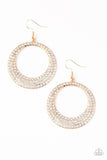 Very Victorious - Gold Earrings - Paparazzi Accessories Earrings Bedazzle Me Pretty Mobile Fashion Boutique