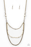 Very Vintage - Brass Necklace - Paparazzi Accessories Necklace Bedazzle Me Pretty Mobile Fashion Boutique