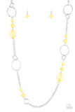 Very Visionary - Yellow Necklace - Paparazzi Accessories Necklace Bedazzle Me Pretty Mobile Fashion Boutique