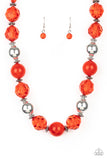 Very Voluminous - Red Necklace - Paparazzi Accessories Necklace Bedazzle Me Pretty Mobile Fashion Boutique