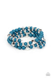 Vibrant Verve - Blue Bracelet - Paparazzi Accessories Bracelet Bedazzle Me Pretty Mobile Fashion Boutique