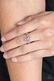 Vibrant Vibes - Orange Ring - Paparazzi Accessories Ring Bedazzle Me Pretty Mobile Fashion Boutique
