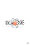 Vibrant Vibes - Orange Ring - Paparazzi Accessories Ring Bedazzle Me Pretty Mobile Fashion Boutique