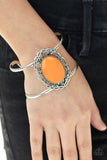 Vibrantly Vibrant - Orange Bracelet - Paparazzi Accessories Bracelet Bedazzle Me Pretty Mobile Fashion Boutique