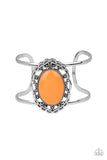 Vibrantly Vibrant - Orange Bracelet - Paparazzi Accessories Bracelet Bedazzle Me Pretty Mobile Fashion Boutique