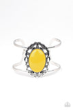 Vibrantly Vibrant - Yellow Bracelet - Paparazzi Accessories Bracelet Bedazzle Me Pretty Mobile Fashion Boutique