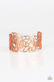 Victorian Gardens - Orange Bracelet - Paparazzi Accessories Bracelet Bedazzle Me Pretty Mobile Fashion Boutique