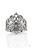 Victorian Valor - Black Ring - Paparazzi Accessories Ring Bedazzle Me Pretty Mobile Fashion Boutique