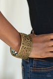 Victorian Variety - Brass Bracelet - Paparazzi Accessories Bracelet Bedazzle Me Pretty Mobile Fashion Boutique