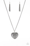 Victorian Virtue - Black Necklace - Paparazzi Accessories Necklace Bedazzle Me Pretty Mobile Fashion Boutique