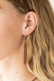 Victorian Virtue - Copper Necklace - Paparazzi Accessories Necklace Bedazzle Me Pretty Mobile Fashion Boutique