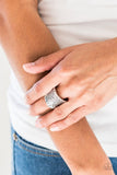 Villa Vibe - Silver Ring - Paparazzi Accessories Ring Bedazzle Me Pretty Mobile Fashion Boutique