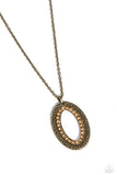 Villa Vixen - Brass Necklace - Paparazzi Accessories Necklace Bedazzle Me Pretty Mobile Fashion Boutique