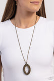 Villa Vixen - Brass Necklace - Paparazzi Accessories Necklace Bedazzle Me Pretty Mobile Fashion Boutique