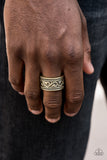 Vine of Valor - Brass Ring - Paparazzi Accessories Ring Bedazzle Me Pretty Mobile Fashion Boutique