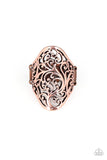 Vine Vibe - Copper Ring - Paparazzi Accessories Ring Bedazzle Me Pretty Mobile Fashion Boutique