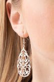 Vineyard Vista - Silver Earrings - Paparazzi Accessories Earrings Bedazzle Me Pretty Mobile Fashion Boutique