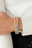 Vintage Beam - Brown Bracelet - Paparazzi Accessories Bracelet Bedazzle Me Pretty Mobile Fashion Boutique