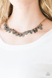 Vintage Gardens - Copper Necklace - Paparazzi Accessories Necklace Bedazzle Me Pretty Mobile Fashion Boutique