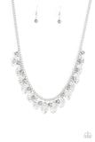 Vintage Gardens - Silver Necklace - Paparazzi Accessories Necklace Bedazzle Me Pretty Mobile Fashion Boutique