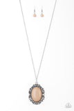 Vintage Vanity - Brown Necklace - Paparazzi Accessories Necklace Bedazzle Me Pretty Mobile Fashion Boutique