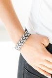 Vintage Venture - Silver Bracelet - Paparazzi Accessories Bracelet Bedazzle Me Pretty Mobile Fashion Boutique