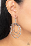 Vintage Vertigo - Silver Earrings - Paparazzi Accessories Earrings Bedazzle Me Pretty Mobile Fashion Boutique