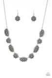 Vintage Vogue - Silver Necklace - Paparazzi Accessories Necklace Bedazzle Me Pretty Mobile Fashion Boutique