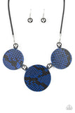 Viper Pit - Blue Necklace - Paparazzi Accessories Necklace Bedazzle Me Pretty Mobile Fashion Boutique