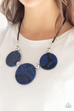 Viper Pit - Blue Necklace - Paparazzi Accessories Necklace Bedazzle Me Pretty Mobile Fashion Boutique