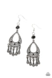 Viva la DIVA - Black Earrings - Paparazzi Accessories Earrings Bedazzle Me Pretty Mobile Fashion Boutique