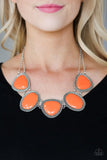 Viva La VIVID - Orange Necklace - Paparazzi Accessories Necklace Bedazzle Me Pretty Mobile Fashion Boutique