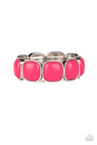 Vivacious Volume - Pink Bracelet - Paparazzi Accessories Bracelet Bedazzle Me Pretty Mobile Fashion Boutique