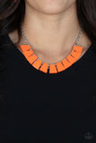 Vivaciously Versatile - Orange Necklace - Paparazzi Accessories Necklace Bedazzle Me Pretty Mobile Fashion Boutique