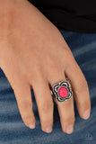 Vivaciously Vibrant - Pink Ring - Paparazzi Accessories Ring Bedazzle Me Pretty Mobile Fashion Boutique