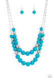 Vivid Vanity - Blue Necklace - Paparazzi Accessories Necklace Bedazzle Me Pretty Mobile Fashion Boutique