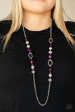 Vivid Variety - Purple Necklace - Paparazzi Accessories Necklace Bedazzle Me Pretty Mobile Fashion Boutique